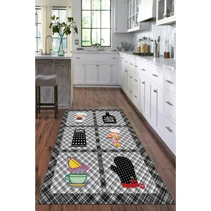 Viyana Home Dijital Baskılı Kaymaz Taban Yıkanabilir Modern Mutfak Halısı VHM-HT-823