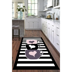 Viyana Home Dijital Baskılı Kaymaz Taban Yıkanabilir Fincan Desenli Modern Mutfak Halısı VHM-SD-717