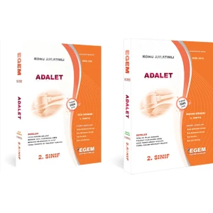 Egem Eğitim Yayınları AÖFanad. Adalet 2. Sınıf Güz ve Bahar Dönemi Konu Anlatımlı Soru Set