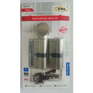 Ymk 68MM Hybrid Çelik Kapı Silindir Barel Seti 2 Li Bilyalı Barel Seti 3 Anahtarlı