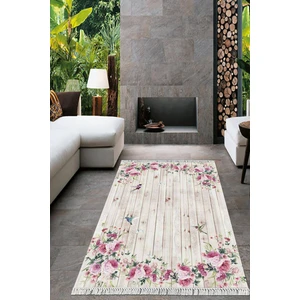 Viyana Home Dijital Baskılı Kaymaz Taban Yıkanabilir Çiçekli Salon Halısı Mutfak Halısı Yolluk Vh-Ht-82