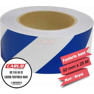 Fosforlu Bant Çapraz 5CMX25M Mavi-Beyaz BR2406002