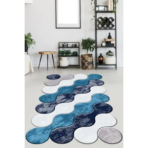 Viyana Home Kaymaz Taban Yıkanabilir Lazer Kesim Salon Halısı Mutfak Halısı Yolluk VHL-HT-882