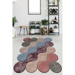 Viyana Home Kaymaz Taban Yıkanabilir Lazer Kesim Salon Halısı Mutfak Halısı Yolluk VHL-HT-876