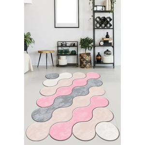 Viyana Home Kaymaz Taban Yıkanabilir Lazer Kesim Salon Halısı Mutfak Halısı Yolluk VHL-HT-879