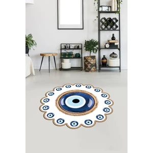 Viyana Home Dijital Baskılı Kaymaz Yıkanabilir Yuvarlak Lazer Kesim Salon Halısı Mutfak Halısı VHL-HT-1234