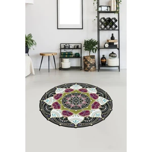 Viyana Home Dijital Baskılı Kaymaz Yıkanabilir Yuvarlak Lazer Kesim Salon Halısı Mutfak Halısı VHL-HT-1608