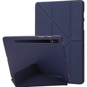 Galaxy Tab S8 İçin Tablet Kılıfı - Koyu Mavi (Yurt Dışından)
