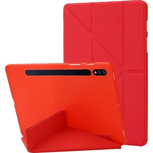 Galaxy Tab S8 İçin Tablet Kılıfı - Kırmızı (Yurt Dışından)