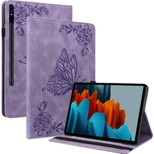 Galaxy Tab S8 İçin Tablet Kılıfı - Mor (Yurt Dışından)