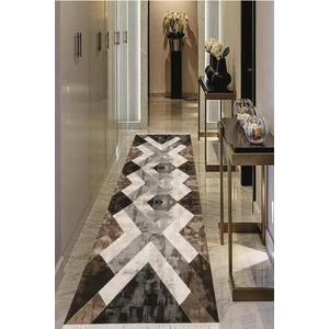 Viyana Home Dijital Baskılı Kaymaz Taban Yıkanabilir Modern Salon Halısı Koridor Halısı Yolluk VHU-SD-287