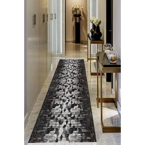 Viyana Home Dijital Baskılı Kaymaz Taban Yıkanabilir Modern Salon Halısı Koridor Halısı Yolluk VHU-HY-1283