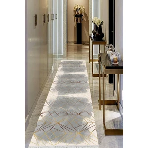 Viyana Home Dijital Baskılı Kaymaz Taban Yıkanabilir Modern Salon Halısı Koridor Halısı Yolluk VHU-HT-1382