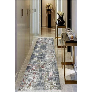 Viyana Home Dijital Baskılı Kaymaz Taban Yıkanabilir Modern Salon Halısı Koridor Halısı Yolluk VHU-SD-291