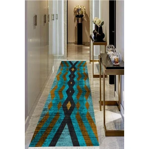 Viyana Home Dijital Baskılı Kaymaz Taban Yıkanabilir Modern Salon Halısı Koridor Halısı Yolluk VHU-SD-282