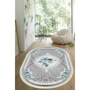 Viyana Home Dijital Baskılı Kaymaz Taban Yıkanabilir Oval Salon Halısı Mutfak Halısı Yolluk Vho-Hk-74