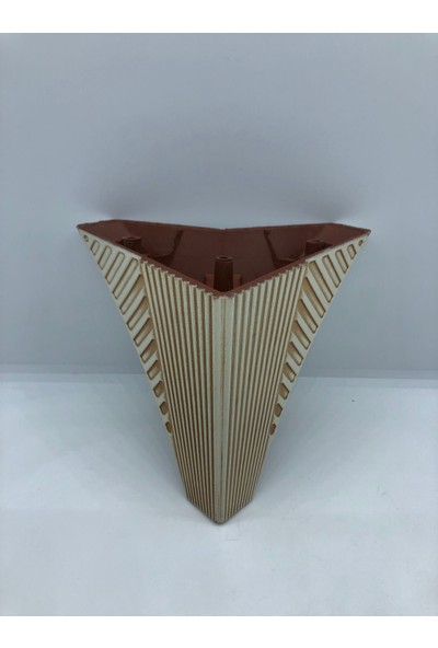 Karakoç Plastik,roma 12 cm Krem-Cappuccino Koltuk,baza,mobilya Ayağı (4 Adet)