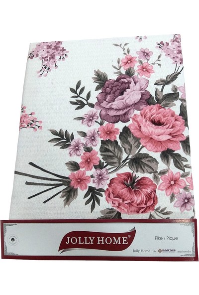 Jolly Home %100 Pamuk Doğal Çift Kişilik Pike 200 x 230 cm (Tek Pike)-Bahar Pembe