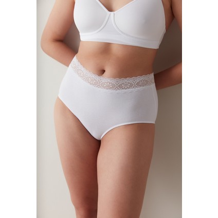Beauty Pamuklu Yüksek Bel Beyaz Slip Külot