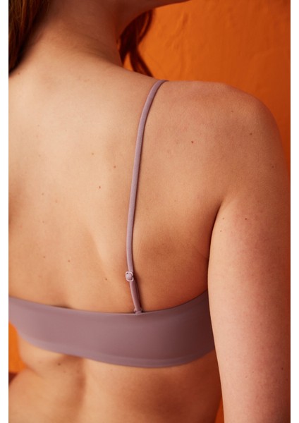 Lila Clean Strapless Bikini Üstü