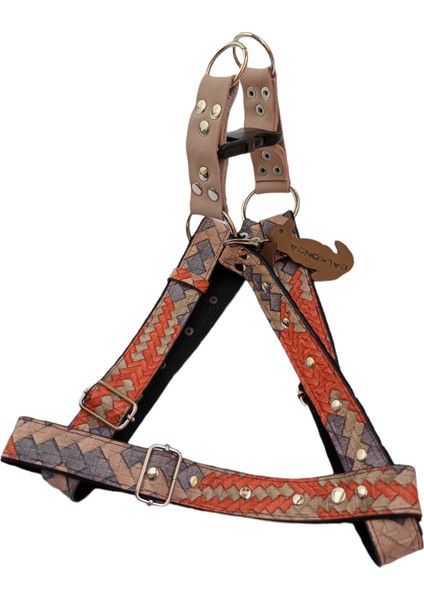 Köpek göğüs tasması orta ırk suni deri renkli genişlik:2,5cm göğüs ölçüsü:40-75cm ayarlamalı dog harness GT1-20