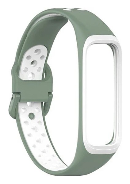 Samsung Galaxy Fit 2 Akıllı Bileklik Uyumlu Delikli Nike Desenli Silikon Kordon Kayış