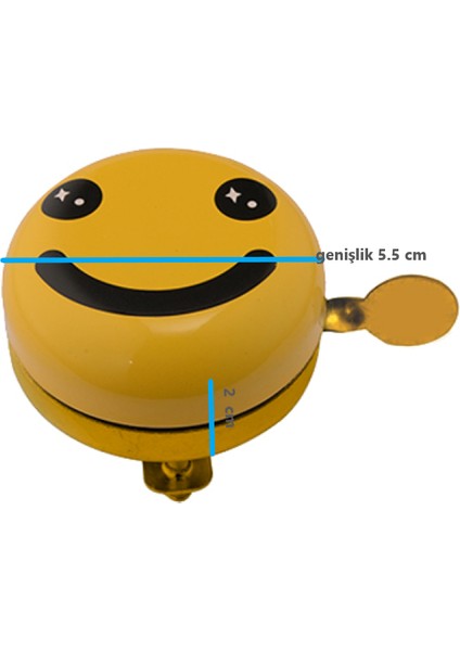 Bisiklet Sarı Yüksek Sesli Metal Emoji ) Gülümse Yüz Zil Bisiklet Aksesuar Ikaz ZIL147