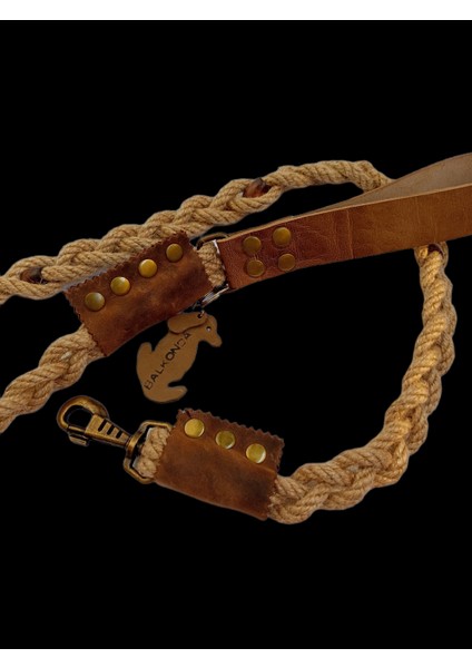 Köpek gezdirme kayışı boyun tasmalı hakiki deri saç örgü halat kalınlık:1,5cm genişlik:3cm gezdirme kayışı:120cm tasma: ayarlamalı dog leash TB2-12