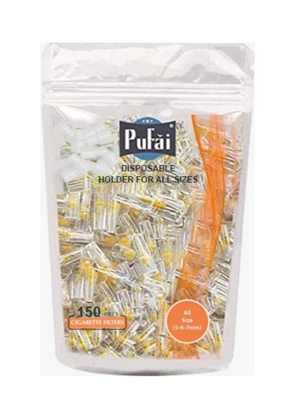 Sigara Filtresi Ağızlığı Tüm Boylar Uyumlu Slim Slender Super Slim 5 6 7 mm 150 Adet 1 Paket