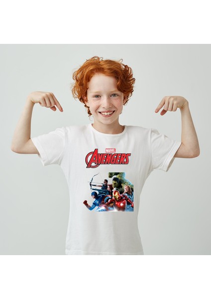 Avengers Baskılı Çocuk Tişört H3