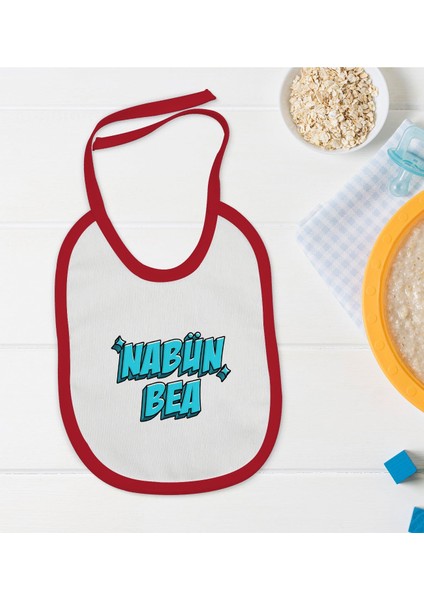 Kids Nabün Bea Tasarımlı Kırmızı Bebek Mama Önlüğü-1