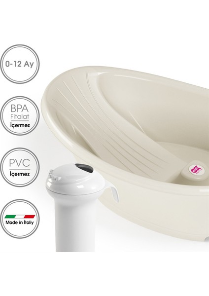 OkBaby Bella Çift Yönlü Banyo Küveti Splash Bebek Duşu 0-12 ay / Beyaz