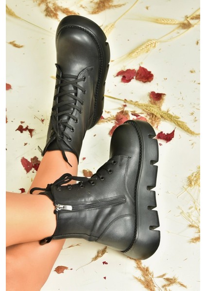 Siyah Dolgu Taban Kadın Bot N267007309