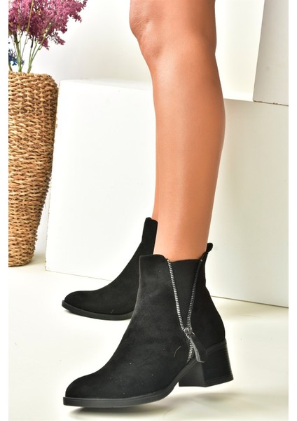 Siyah Süet Alçak Topuklu Günlük Kadın Bot N518900902 fiyatları