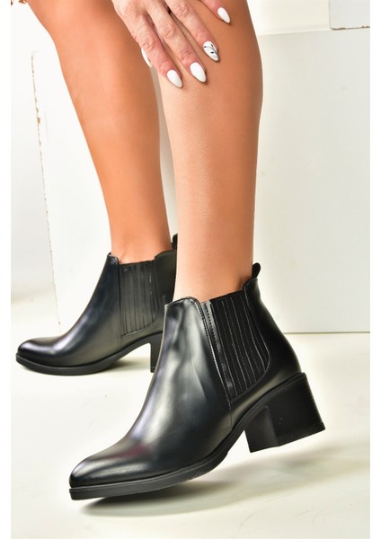 Siyah Kalın Topuklu Kadın Bot N518900709 fiyatları