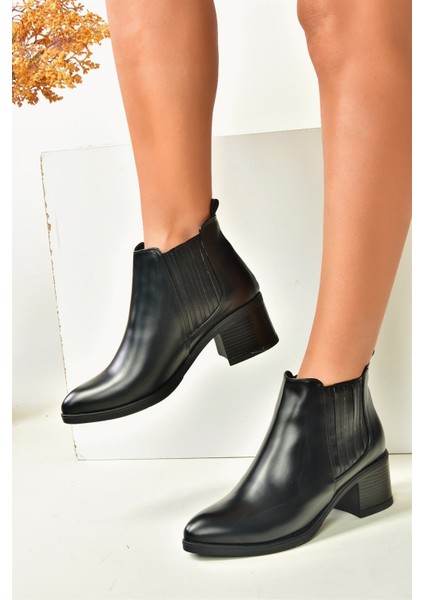 Siyah Kalın Topuklu Kadın Bot N518900709 modelleri
