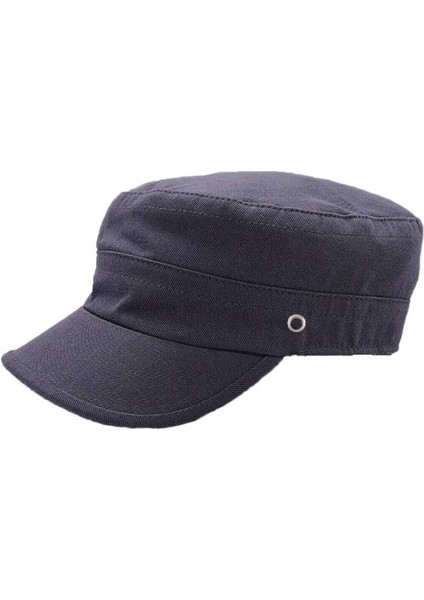 Castro Ayarlanabilir Avcı Kep Şapka Pamuklu Keten Kumaş Unisex Lacivert
