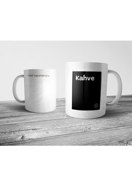 "kahve" Tanımı Komik - Siyah Kupa Bardak