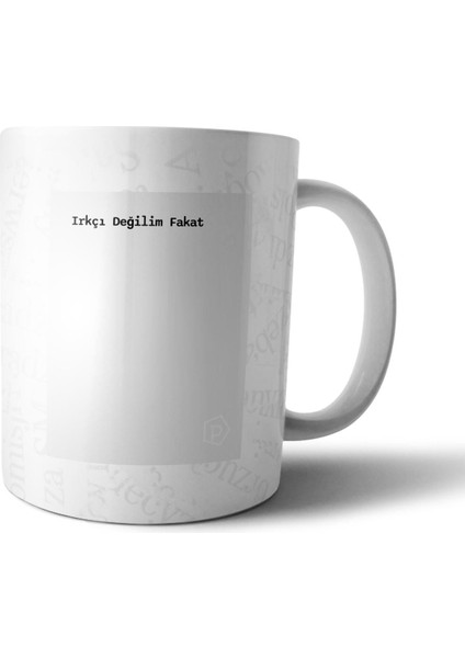 "ırkçı Değilim Fakat" Tanımı Komik - Gri Kupa Bardak