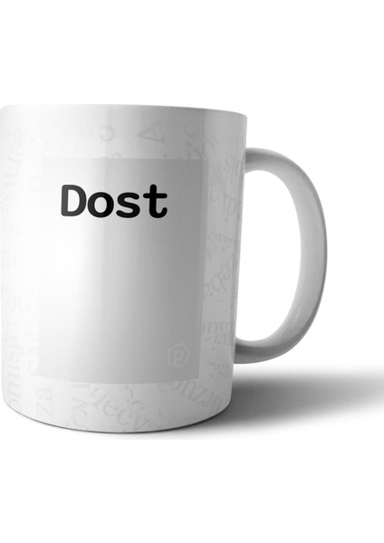 "dost" Tanımı Komik - Gri Kupa Bardak