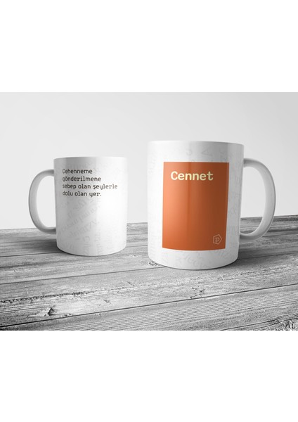 "cennet" Tanımı Komik - Turuncu Kupa Bardak fiyatları