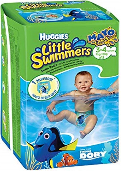 Little Swimmers Mayo Bebek Bezi, 7-15 Kg, 12'li 1 Paket (1 x 223 G)