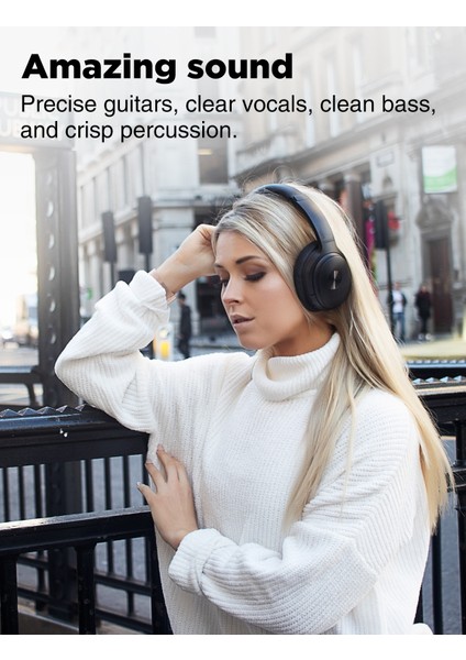 Se7 Double Anc Wireless 5.0 Bluetooth Aptx Qualcomm Aptx Aktif Gürültü Engelleme Kulak Üstü Kulaklık Aux-In Girişli 40SAAT Çalma Süreli
