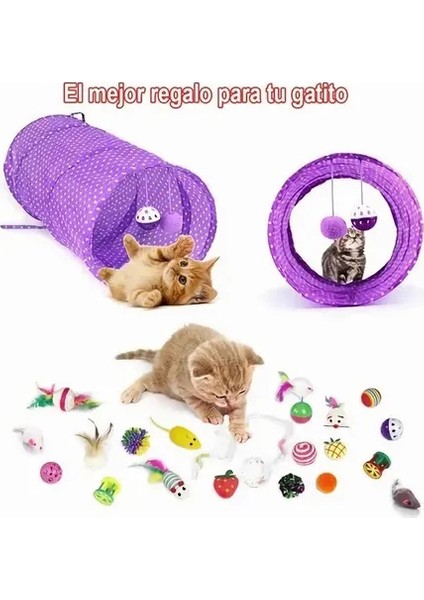 30 Parça Pet Kedi Tee Tünel Oyuncak Kombinasyon Seti (Yurt Dışından) modelleri