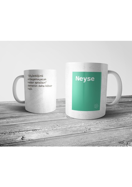 "neyse" Tanımı Komik - Açık Yeşil Kupa Bardak