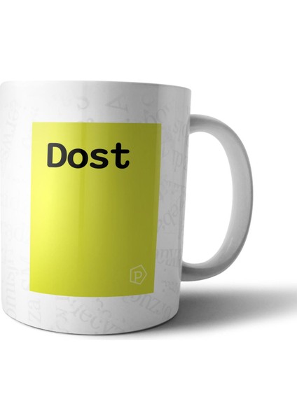 "dost" Tanımı Komik - Sarı Kupa Bardak