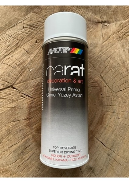 Carat Sprey Tampon Astarı Plastik Metal Ahşap Astarı 400 Ml Gri