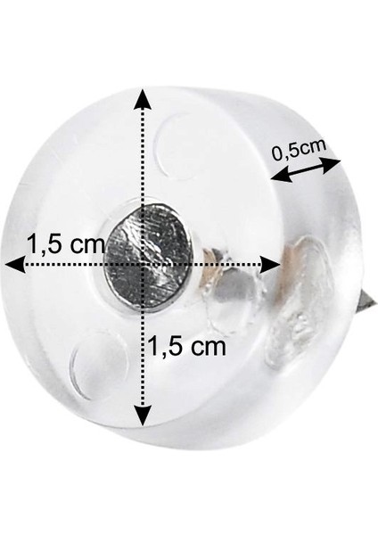 Çivili Masa Sandalye Koltuk Zemin Koruyucu Yumuşak Plastik Kaydırmaz 20 Adet Çap 15 mm