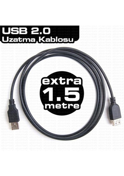 DK-CB-USB2EXTL150 1.5 M USB 2.0 Uzatma Kablosu