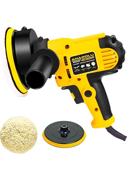 ANS1073 450WATT Devir Ayarlı Zımpara Araba Pasta Cila Parlatma 125 mm Polisaj Makinesi